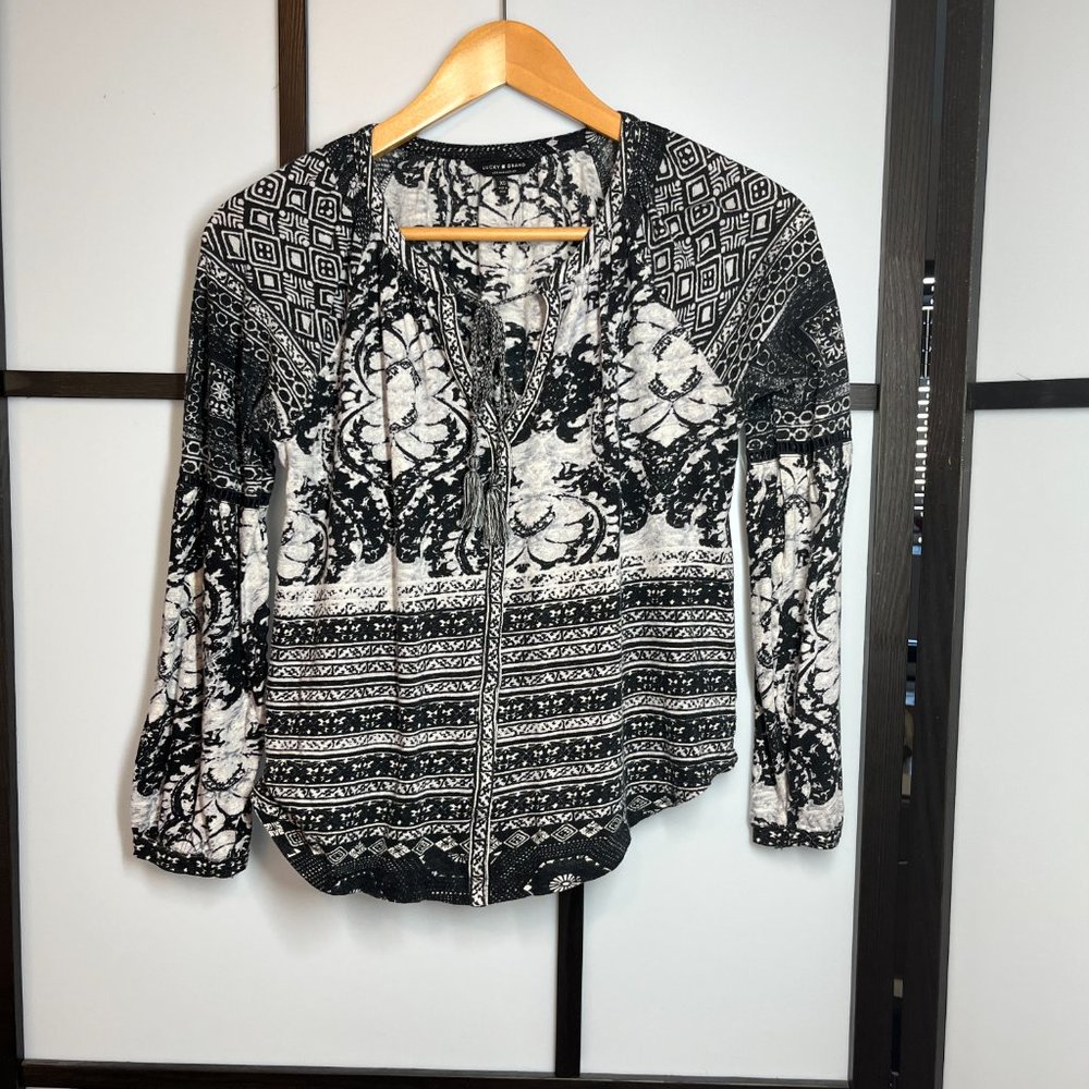 Lucky Brand black and white Blouse